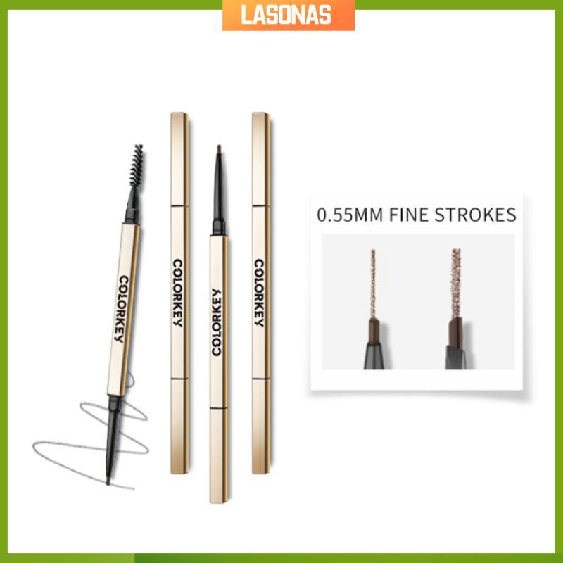 COLORKEY (Hàng Mới Về) Bút Chì Kẻ Lông Mày Hai Đầu Không Thấm Nước Lâu Trôi Cho Người Mới Bắt Đầu
