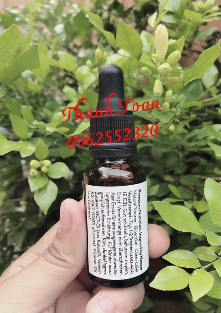 Vitamin D3 K2 Sunday Natural D3 K2 MK7, Đức (20ml dạng giọt) tăng hấp thu canxi vào xương, răng cho trẻ sơ sinh - 4 tuổi