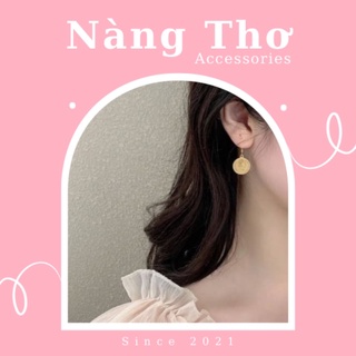 Khuyên tai tròn, bông tai nữ mặt tròn Nàng Thơ Accessories