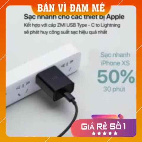 Củ sạc nhanh PD ZMI 18W HA711 cho Apple, iPhone 8/XS/XS MAX/XR chuẩn MFi, cổng USB Type - C (shopmh59)