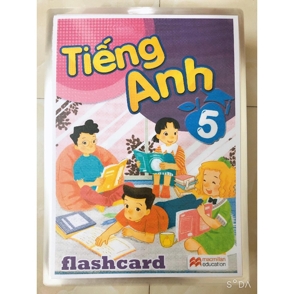 Flashcard tiếng anh lớp 5 Khổ A5 Ép Platic