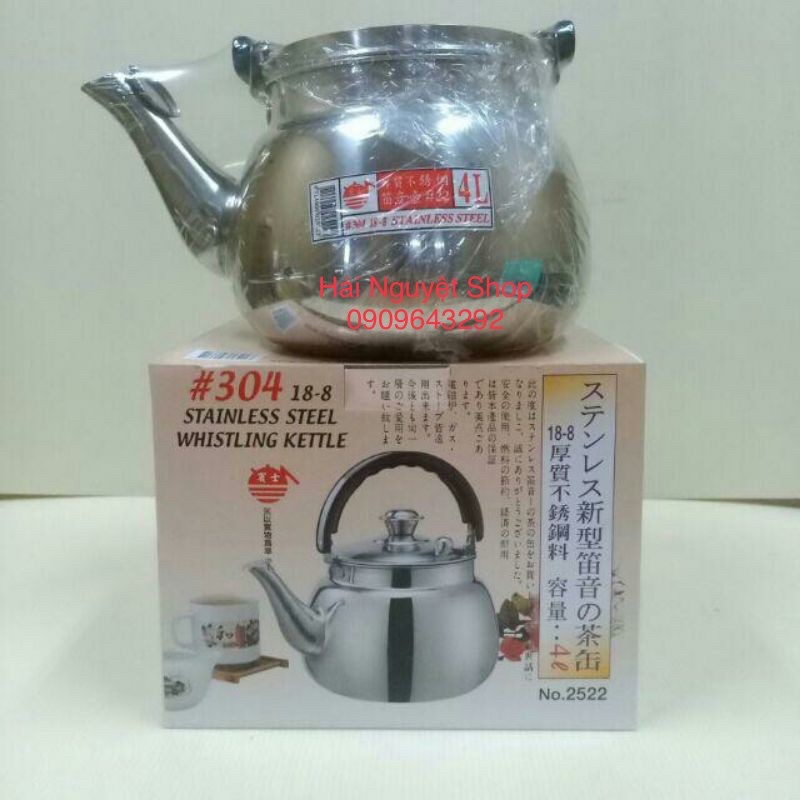 Ấm Đun Nước Inox 304 Cao Cấp ĐÀI LOAN - Có Còi Reo 2 lít, 3 lít, 4 lít, 5 lít, 7 lít