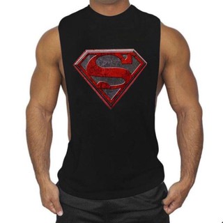 "RẺ VÔ ĐỊCH" Áo thun ba lỗ tanktop logo supmen chuẩn gym freesize dưới 72kg