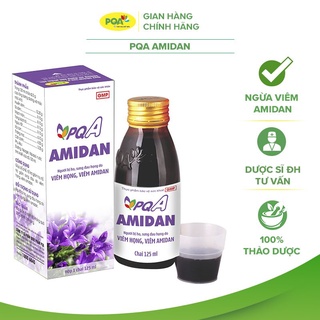 Siro Amidan PQA Giúp Bổ Phế Hỗ Trợ Giảm Ho Giảm Sưng Đau Do Viêm Họng, Viêm Amidan Hộp 125ml