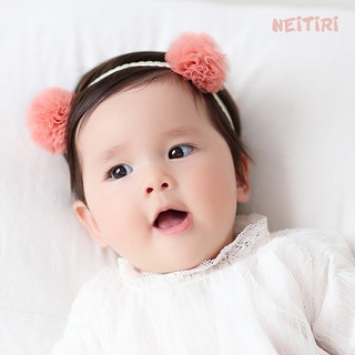 Băng đô cục bông sơ sinh bé gái (0-6- 12 tháng)