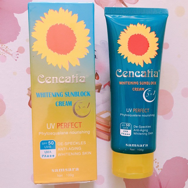 [Chính hãng] Kem chống nắng dưỡng trắng da Cencatia Whitening Sunblock Cream 5 in 1