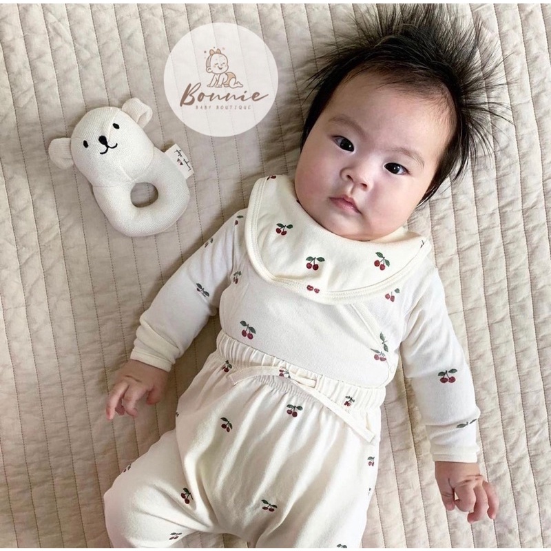 Yếm cổ cotton hoạ tiết cho bé từ sơ sinh - 36 tháng