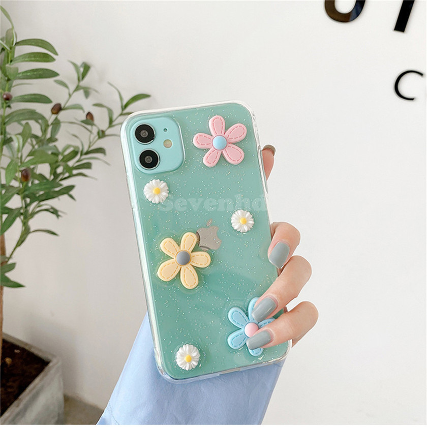 👏Ready Stock🎀 Ốp điện thoại gắn hình hoa nổi 3D xinh xắn cho Huawei Nova 7 7se pro 6se 7i 6 5T 2s 5i 5 Pro 4e 4 3i 3 3e