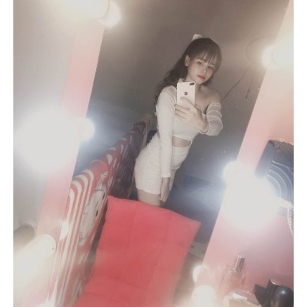 Đầm body trễ vai kiểu khoét eo thun Borip bao chất Free Size dưới 53kg dành cho nữ sexy gợi cảm | BigBuy360 - bigbuy360.vn