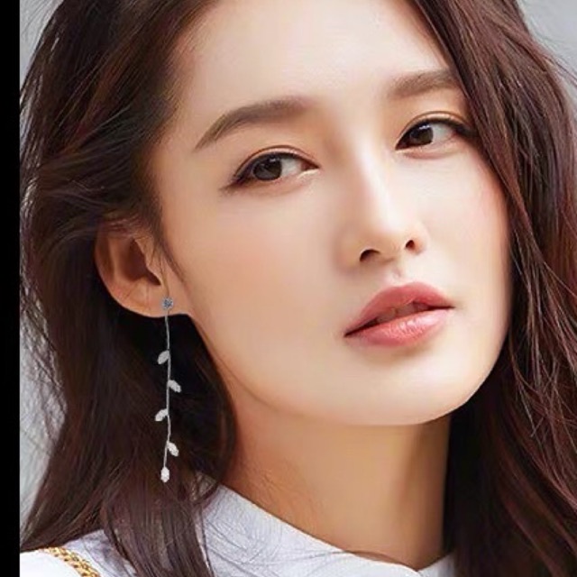 Hoa tai đính đá lấp lánh phong cách hàn quốc - Maben