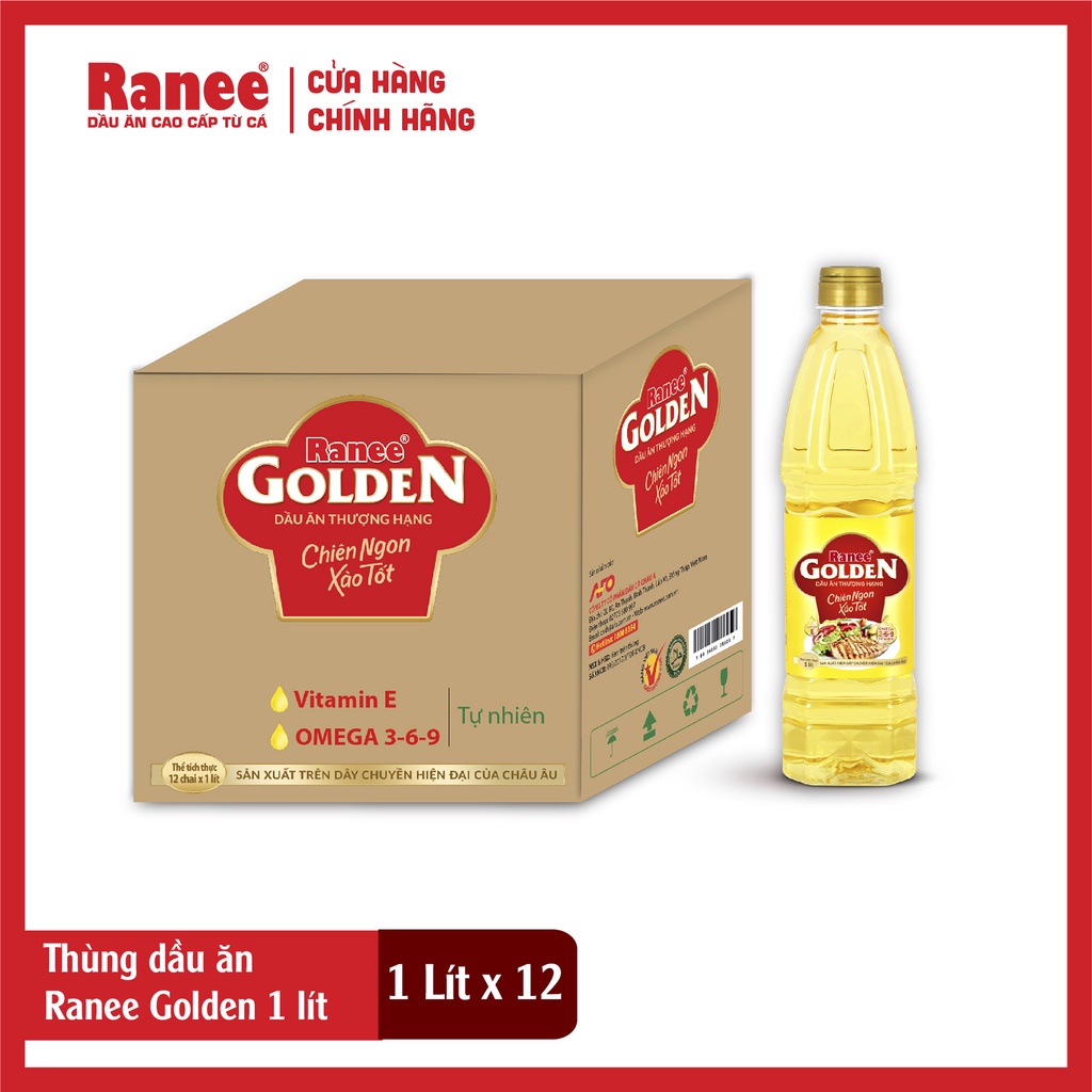 Thùng dầu ăn Ranee Golden 1 lít