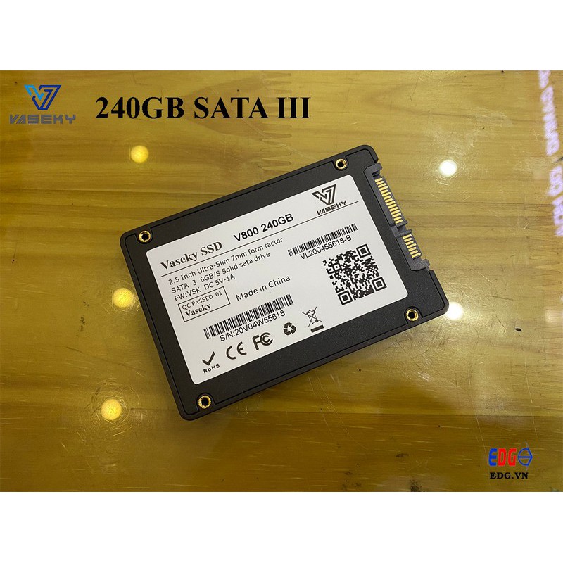 Ổ cứng SSD 240GB SATA III Vaseky V800 mới hàng chính hãng bảo hành 3 năm lỗi 1 đổi 1