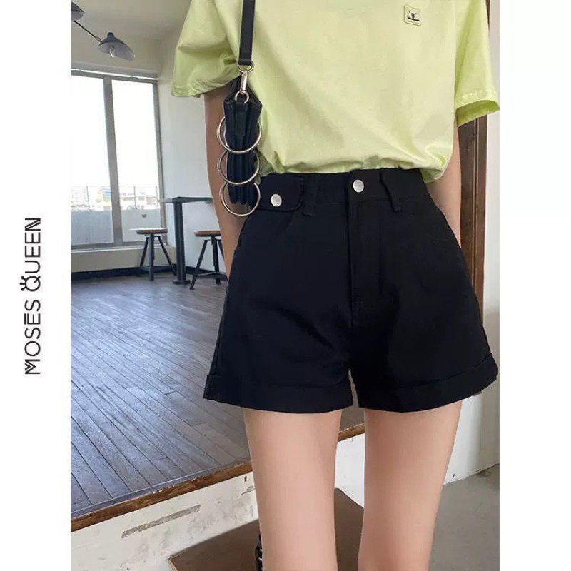 Quần short Kaki Nữ Bigsize 50-80kg Lưng Cao Ống Rộng 3 Màu TCShopjean ms 1063