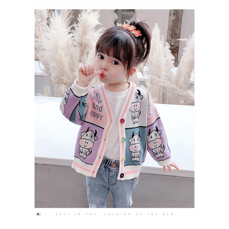 Áo khoác len thời trang mùa thu phong cách Hàn Quốc mới dành cho bé gái