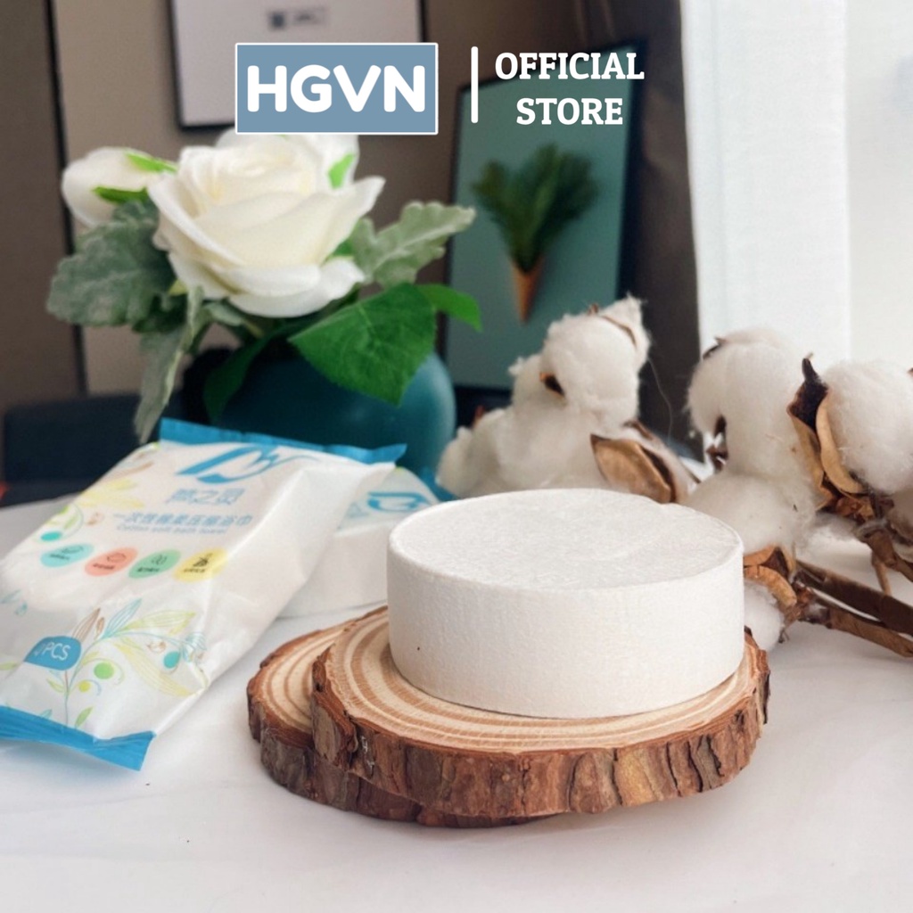 Khăn Tắm Nén Du Lịch HGVN Bằng Cotton Tiện Lợi Dùng Một Lần 1m4 x 70cm #250