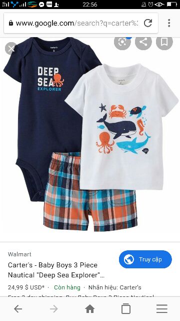 Set 3 Carter bé trai