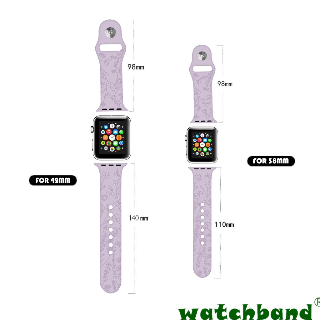 [Spot Cod] Ốp Bảo Vệ Mẫu Mới Năm 2022 Cho Apple iwatch765432Se Dây Đeo Đồng Hồ Bằng Silicon Họa Tiết Hoa Và Bướm Dập Nổi Kích Thước 38mm 40mm 41mm 42m Cho Apple watch