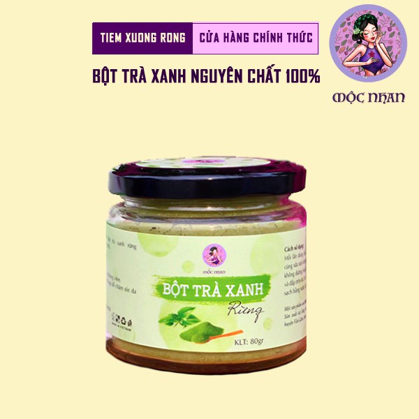 Bột Trà Xanh Hanmade Mộc nhan [Tặng Ví Xinh] Ngừa Mụn Trứng Cá,Dưỡng Trắng Da,Chống Lão Hóa