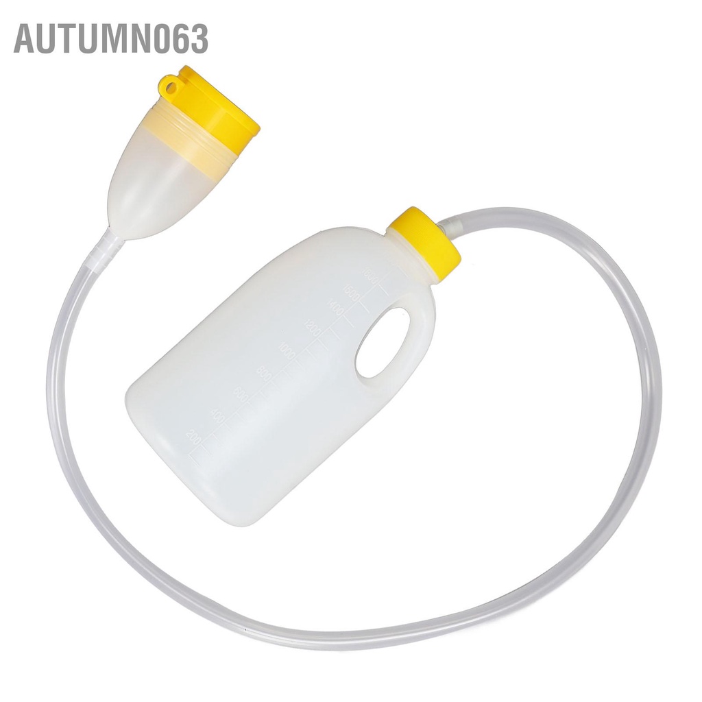 Bộ chai đi vệ sinh Autumn063 cho bệnh nhân với ống dẫn 90cm 1700ml dung tích lớn có nắp khử mùi
