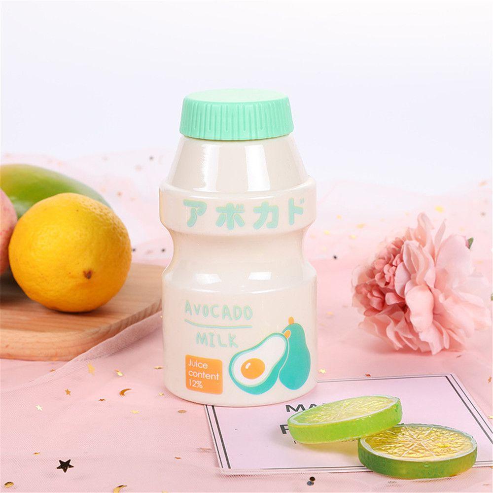 Bình Lắc Pha Trà Bằng Nhựa Không BPA Hình Chai Yakult Hoạt Hình Đáng Yêu Thời Trang Du Lịch Ngoài Trời