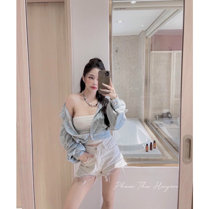 Chuyên sỉ_ Áo khoác jean dệt