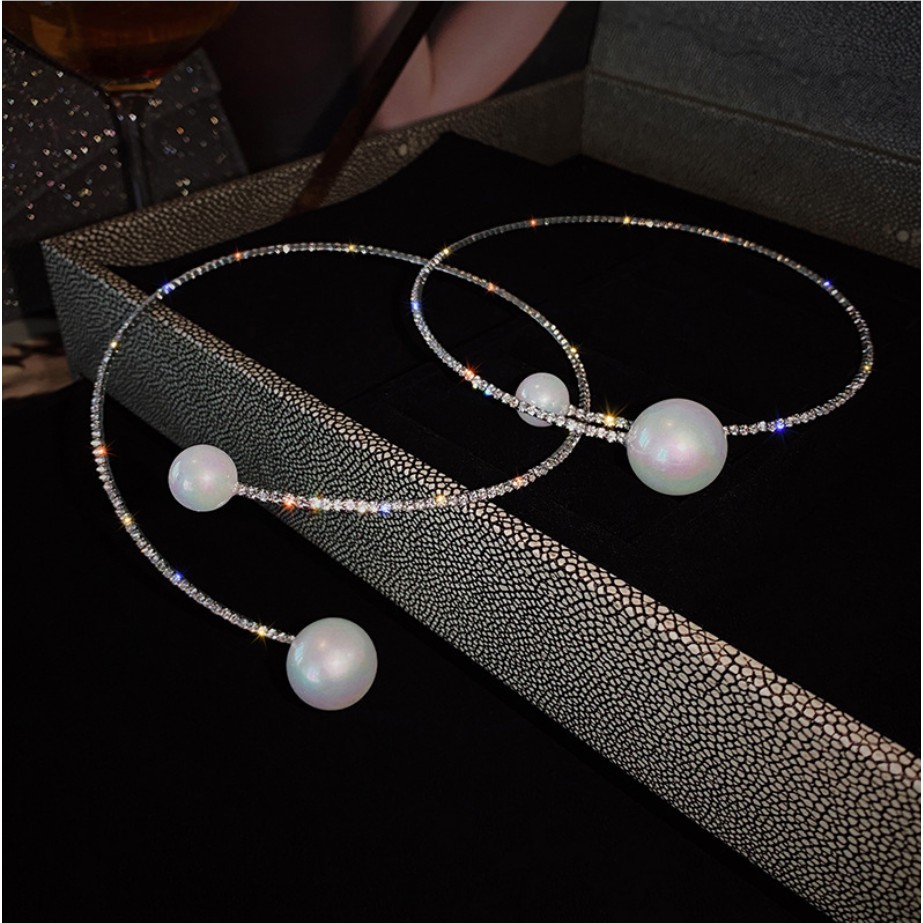 Vòng cổ nữ dạng kiềng đính đá cao cấp mẫu mới