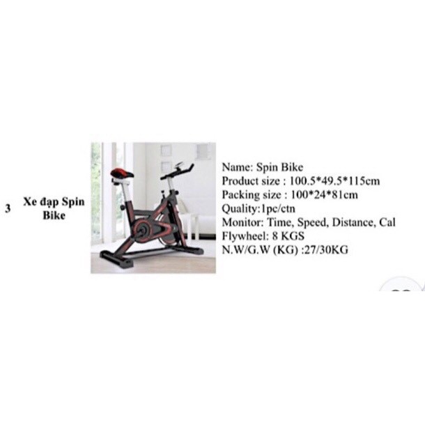 Xe đạp tập thể dục ở nhà Spin Bike