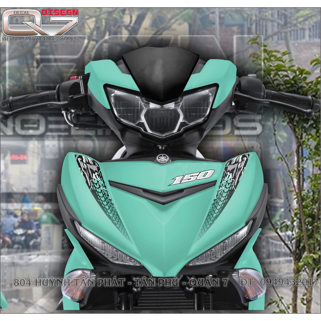 TEM RỜI EXCITER 150 XANH ĐEN