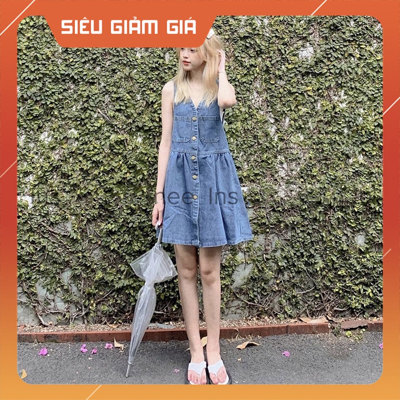 Váy Bò Sát Nách Dáng Babydoll Hàng Quảng Châu M2063-Teen 888