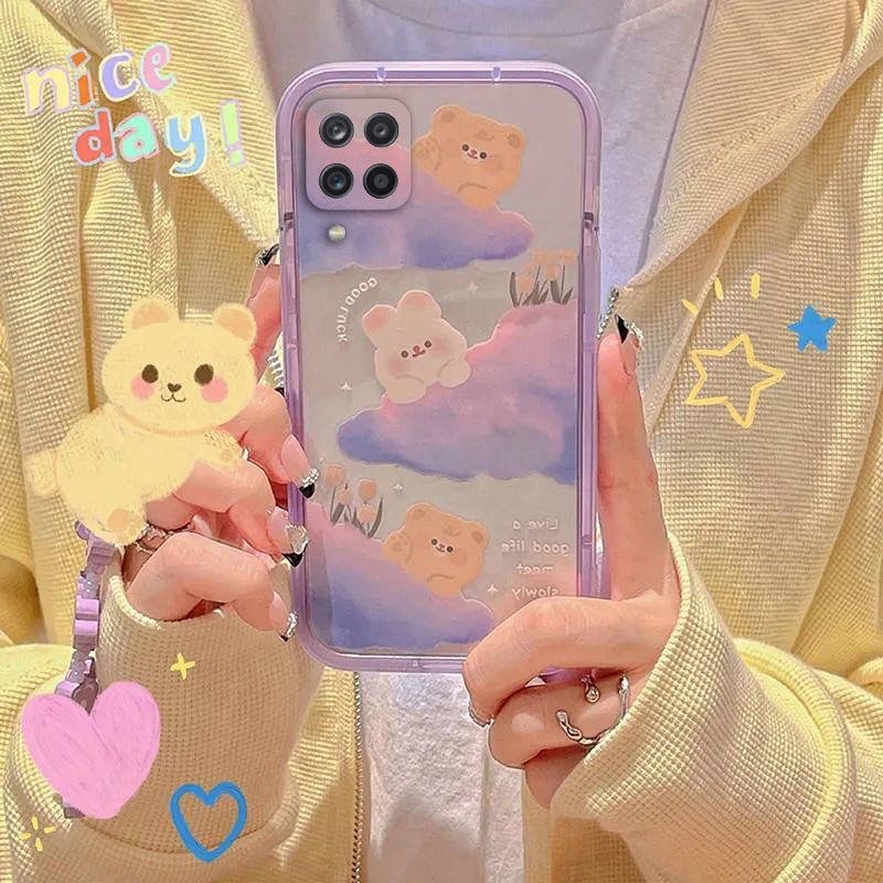Samsung Galaxy A12 Phone Case 5G Summer Cloud Bunny Internet Hot Ins High-Grade Couple Cute JBS3