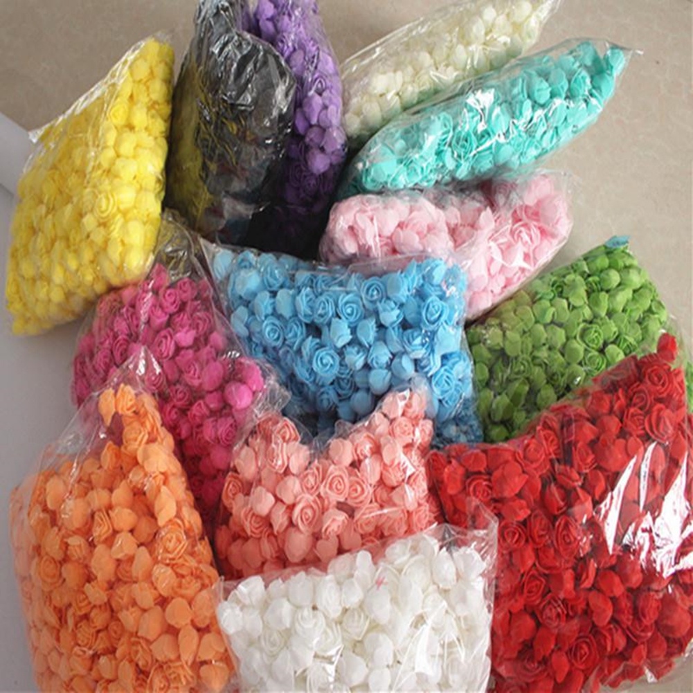Set 500 bông hoa hồng xốp trang trí tiệc cưới DIY