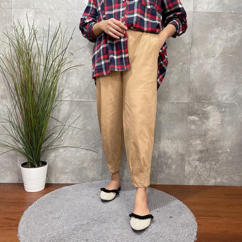 Quần Dài Lưng Thun Ống Rộng Phối Túi Phong Cách Cá Tính | BigBuy360 - bigbuy360.vn