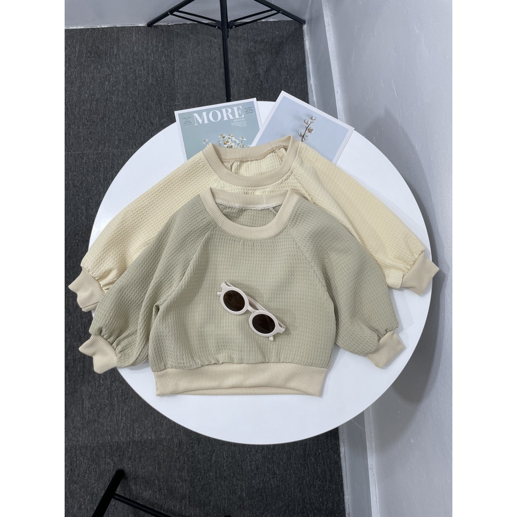 Áo thun trơn dài tay thu đông TTR-Baby soc phong cách Hàn Quốc cho bé trai/bé gái