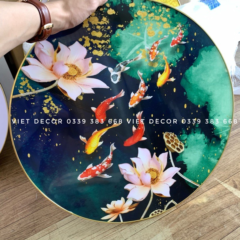 Tranh Treo tường Tráng gương cỡ lớn - Tranh tròn Trang trí Nhà cửa, làm quà - Bền, Siêu Đẹp - Viet Decor