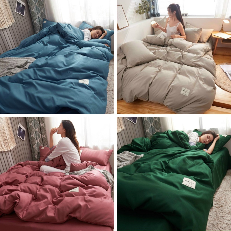 Bộ chăn ga Cotton Tici, Drap giường cao cấp phong cách Hàn Quốc đủ size đủ màu