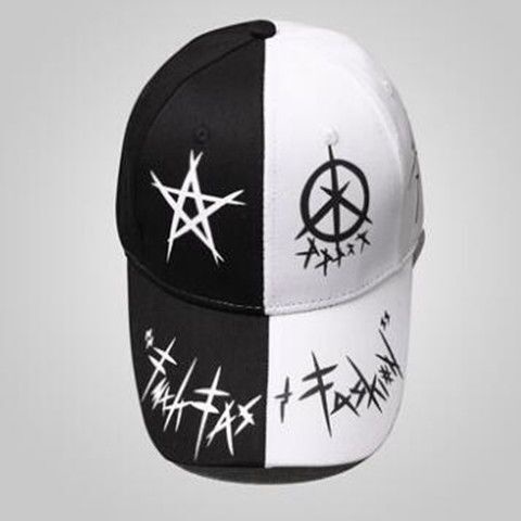 Mũ Lưỡi Trai Màu Trắng Đen Phong Cách Hip Hop Thời Trang Mùa Hè Cho Nam Và Nữ