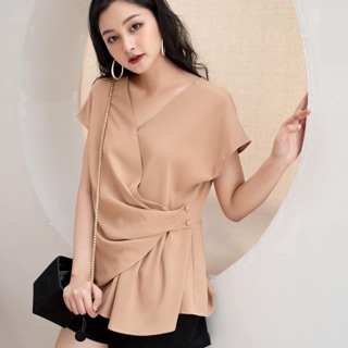 Áo cúc bọc khuy eo
