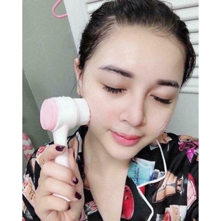 Cọ rửa mặt cầm tay 2 đầu