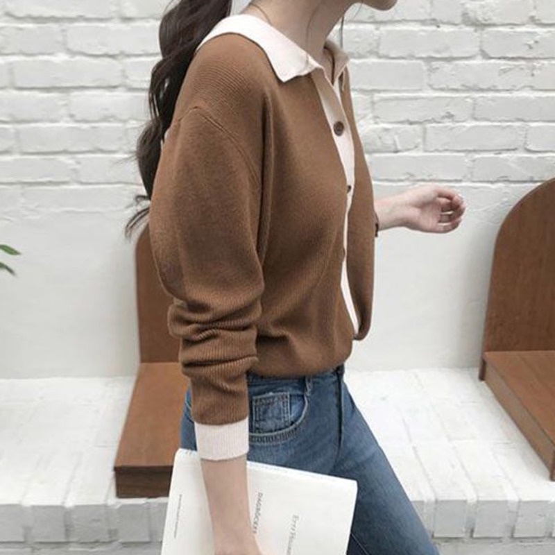 Áo khoác len cardigan mỏng phong cách Hàn Quốc