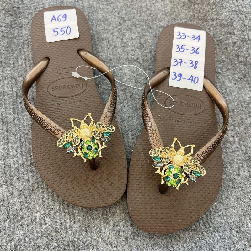 dép HVN slim gắn charm