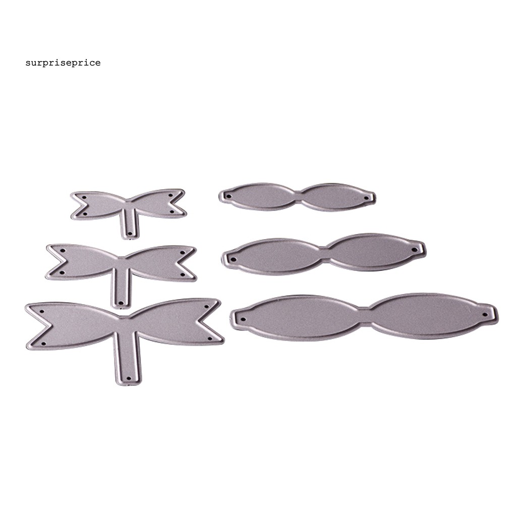 Set 6 Khuôn Cắt Giấy Làm Từ Kim Loại Hình Nơ Trang Trí Scrapbook