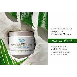 Mặt Nạ Đất Sét Kiehl s Làm Sạch Sâu Se Khít Lỗ Chân Lông - giảm mụn đầu đen