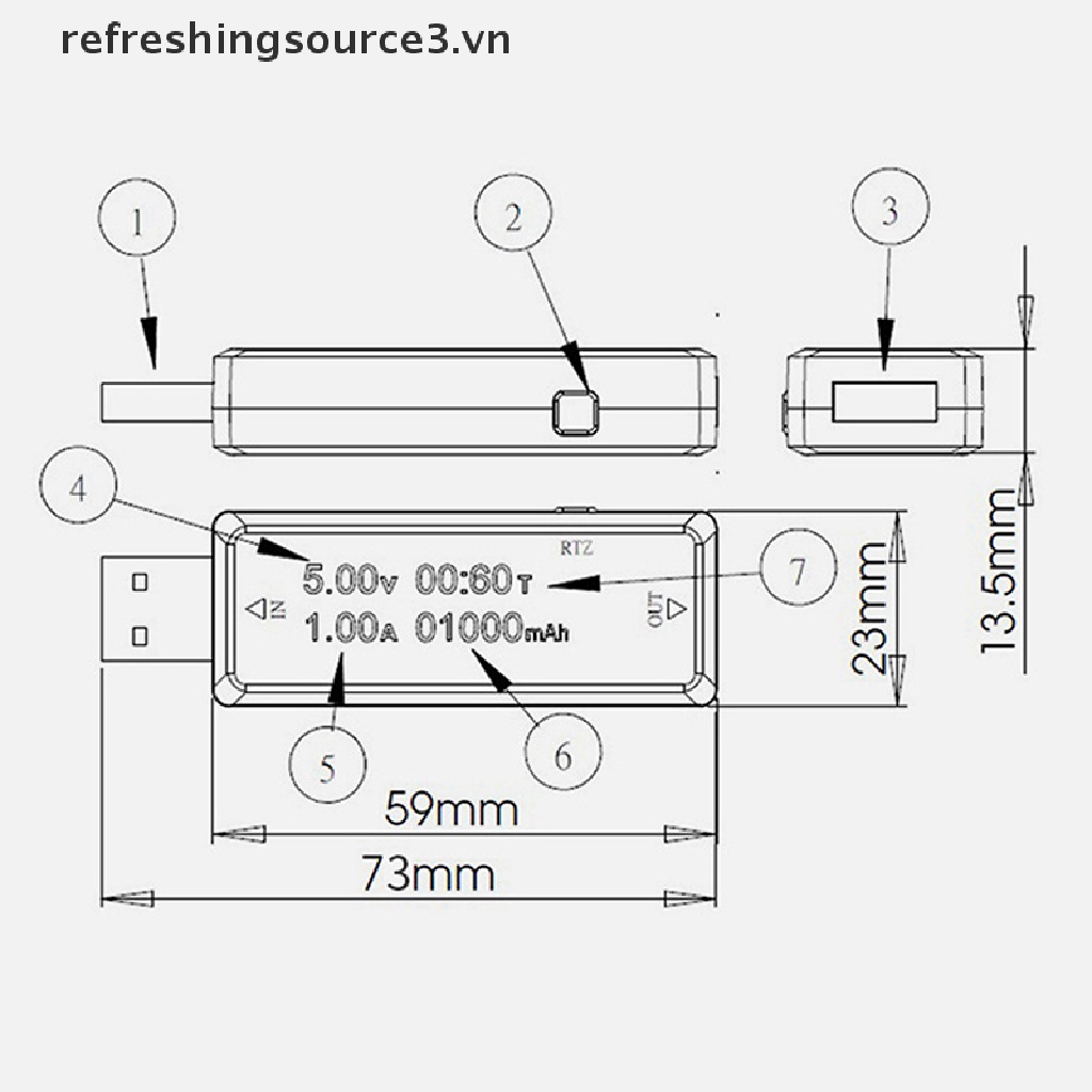 Usb Kiểm Tra Dòng Điện 4-20V Kèm Dây Cáp Chuyên Dụng