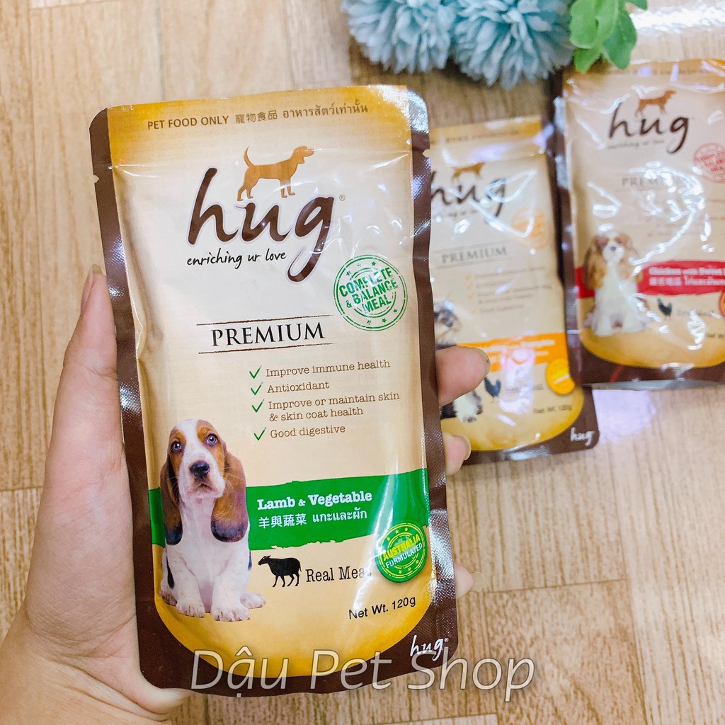 Pate Hug cho chó dạng gói 120g - Thức ăn cho chó