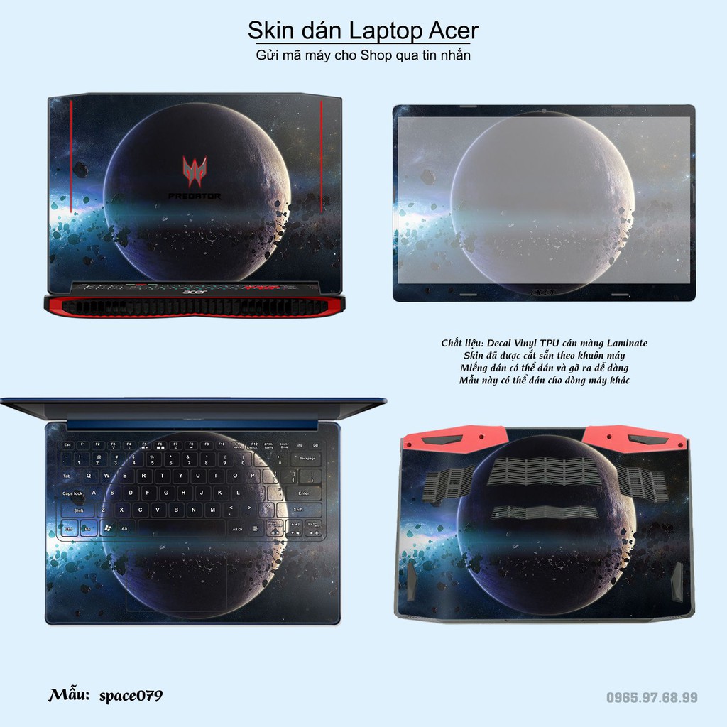 Skin dán Laptop Acer in hình không gian _nhiều mẫu 14 (inbox mã máy cho Shop)