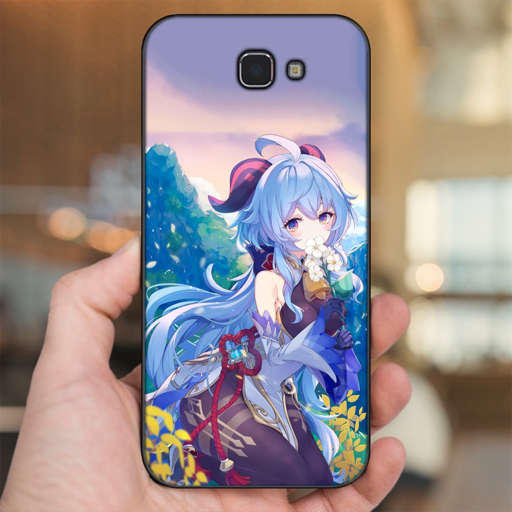 Ốp lưng Samsung J5 Prime, J7 Prime viền đen in hình Ganyu Genshin Impact