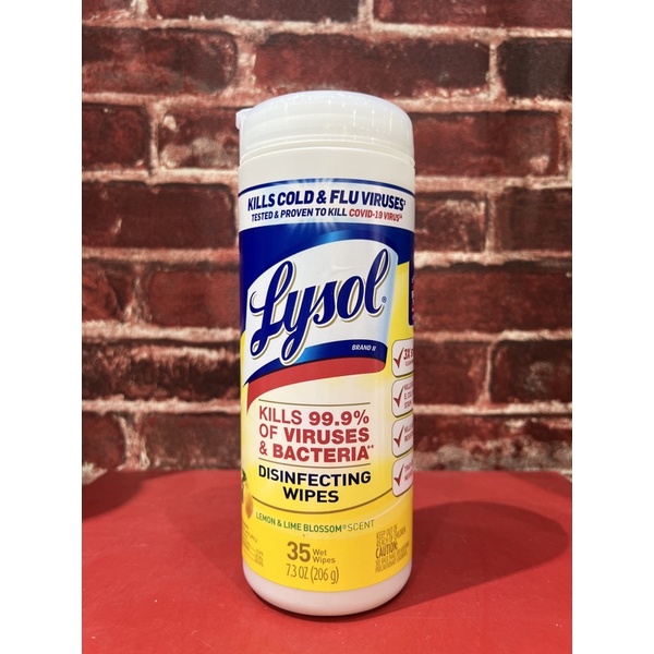 Khăn ướt diệt khuẩn Lysol hương chanh với hoa chanh