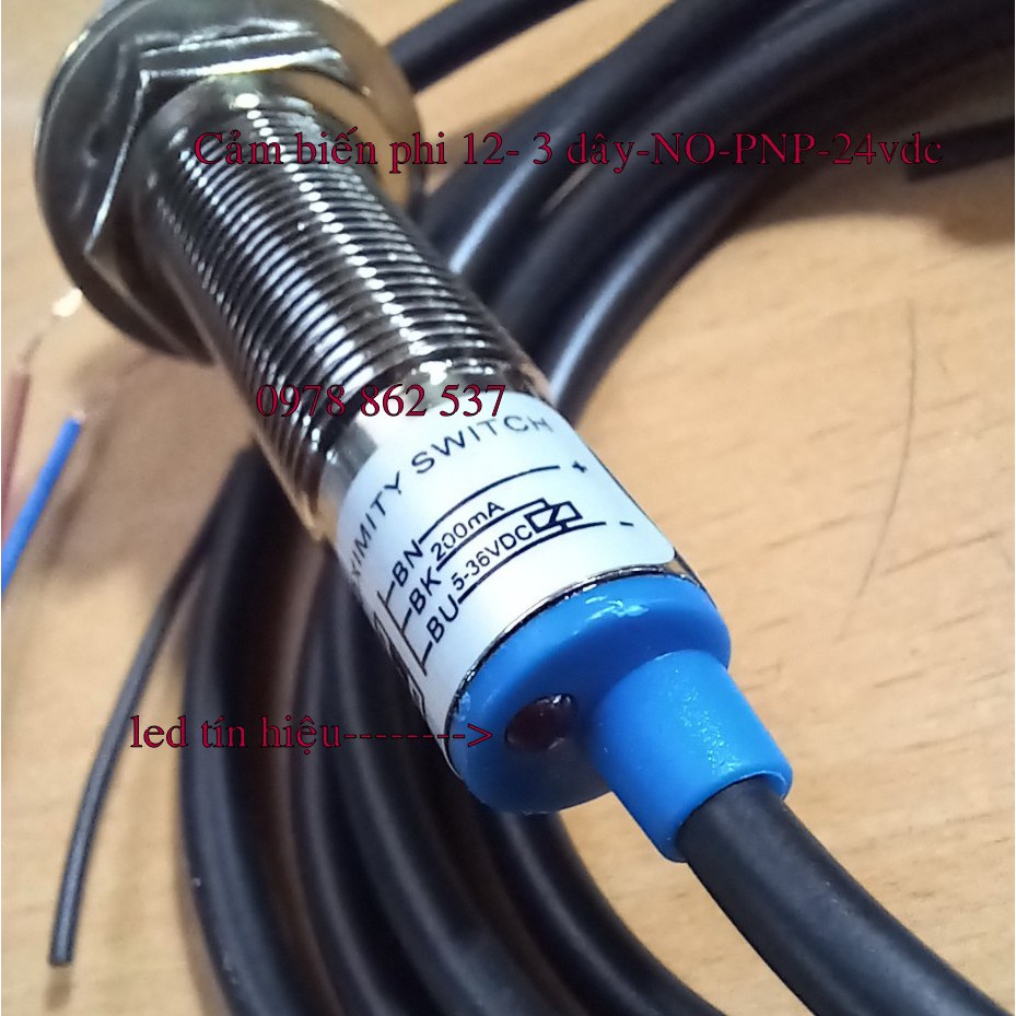 Cảm Biến Tiệm Cận phi 12 LJ12A3-4-Z/BY loại 3 dây-DC24V NO-PNP
