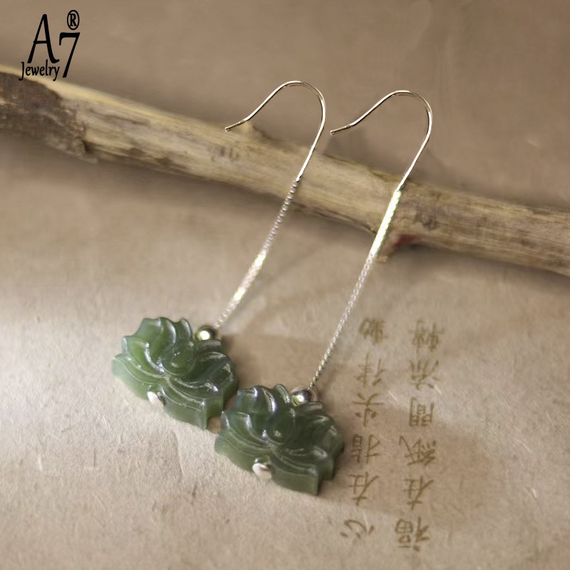 Khuyên Tai Bạc 925 Hình Hoa Sen Thời Trang Cho Nữ A7 S925