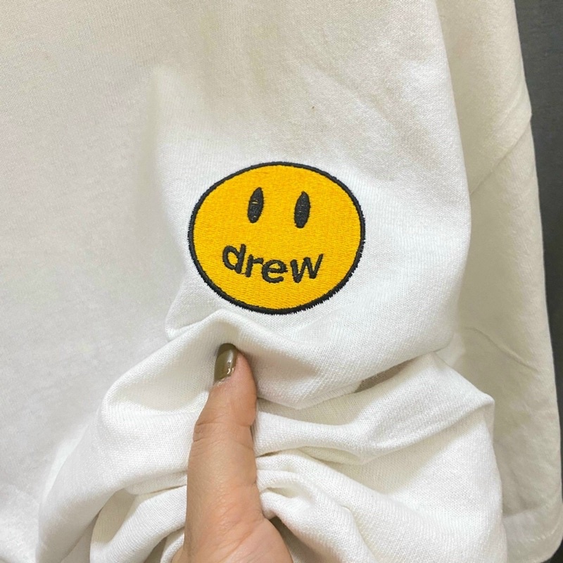 Áo thun Drew tay lỡ icon mặt cười , áo phông Drew unisex nam nữ